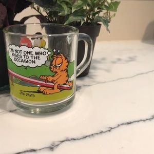 Collectible GARFIELD glass mug , Circa 1978,79